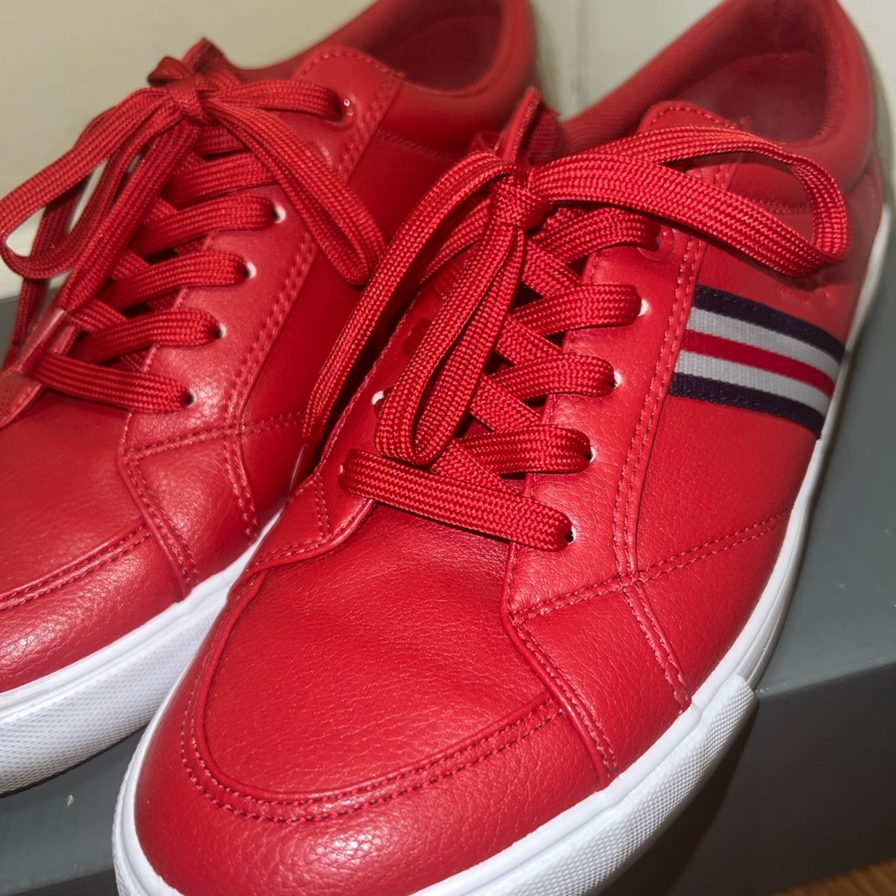 Guess Red Leather Sneakers